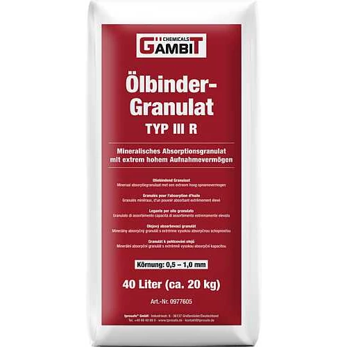 Olajmegkötő granulátum 40 ltr zsák