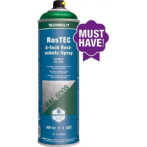 Rozsdagátló festékspray RosTEC - mohazöld RAL6005